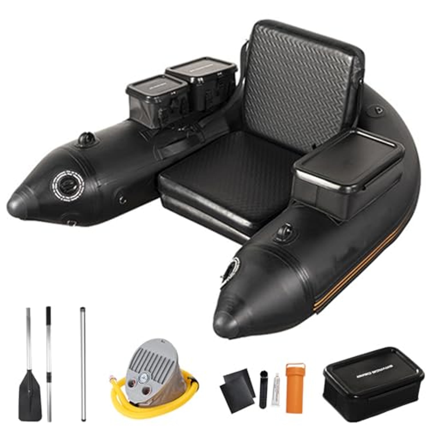 IFVRXSTI inflatable fishing float tube with built-in fishing gear tray