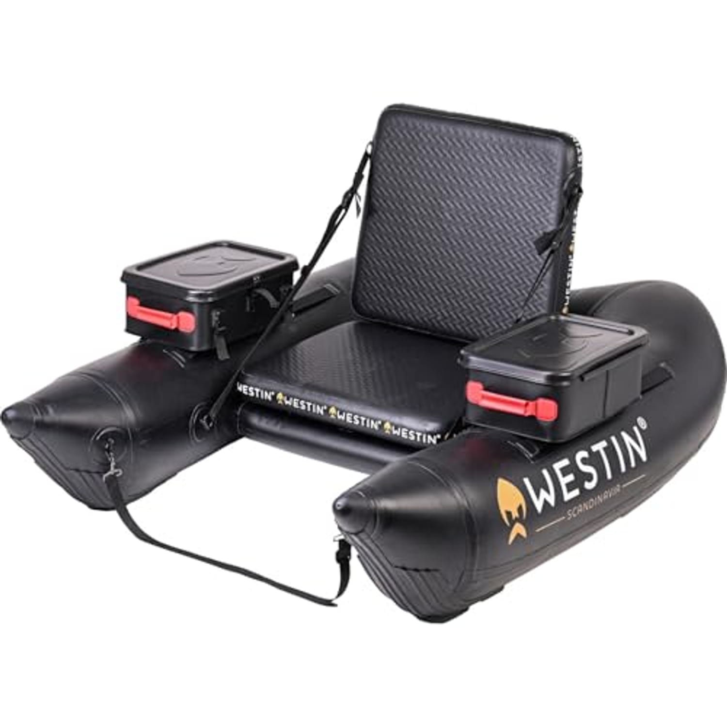 Westin W6 belly boat, 170cm hull shown from the side