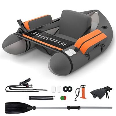 Spotravel inflatable fishing float tube, a compact seated belly boat